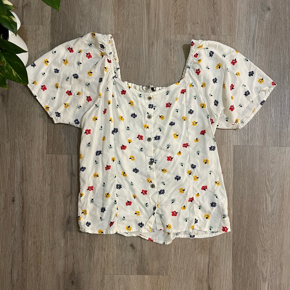 Madewell Floral Blouse(Size S)
